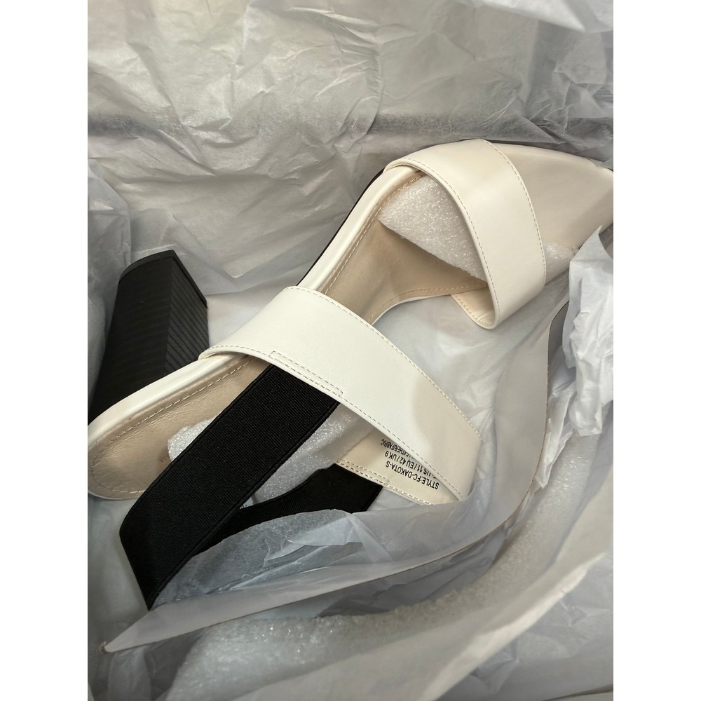 French Connection Dakota-S Sandal 11 White New Block Heel Slingback Box Office - Picture 6 of 16